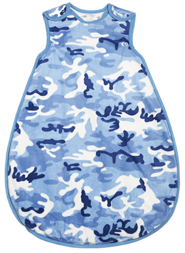 Minky Camo Blue